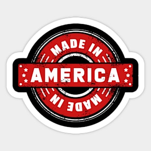 Made In America Tshirt Sticker